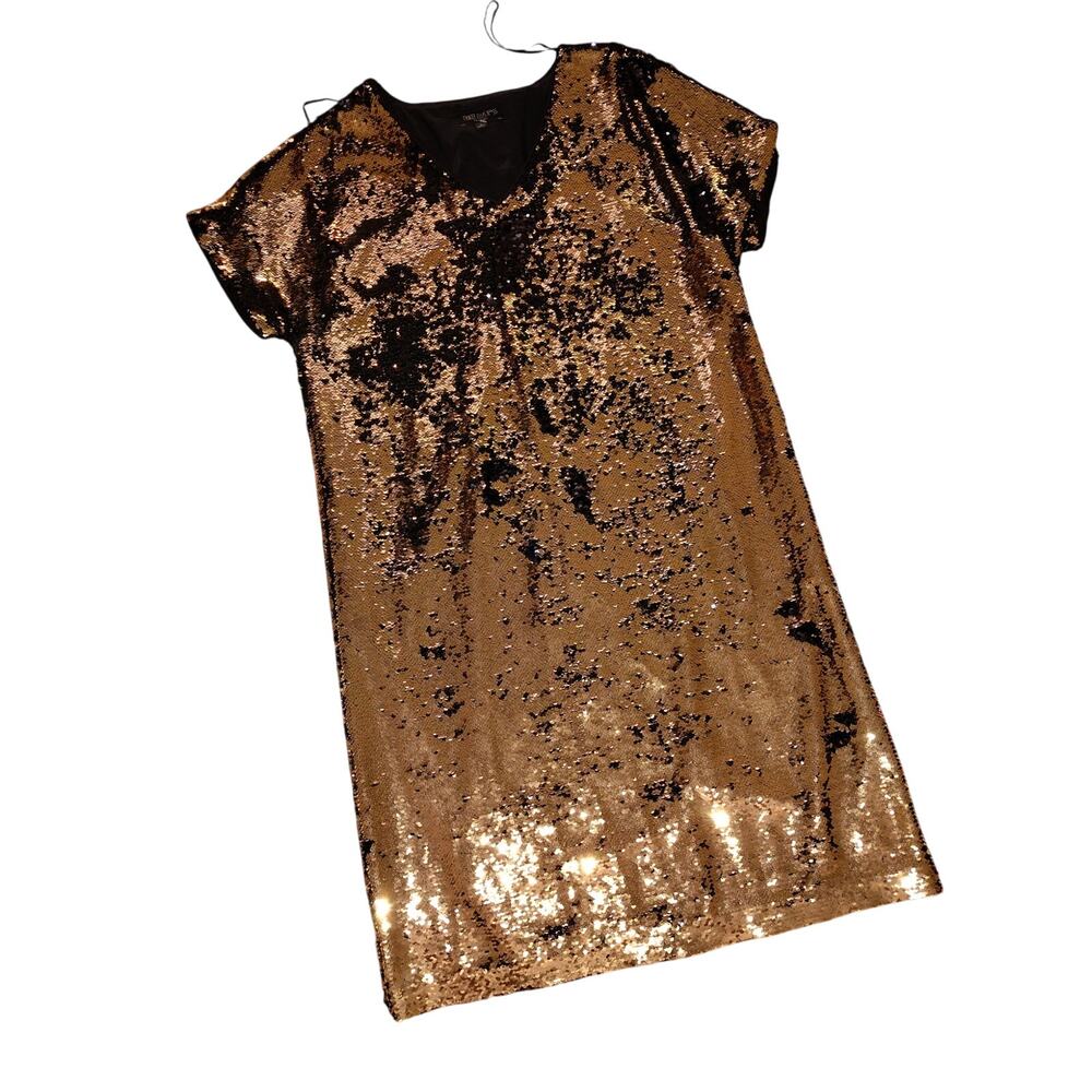 Tracey Ellis Ross Gold & Black Sequin Dress SZ L- NWT